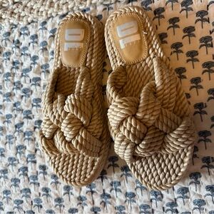 Women's Braided Espadrille Slides - Beige
